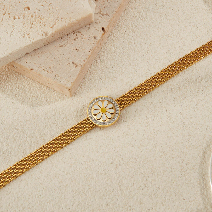 Wholesale Stainless Steel Daisy Bracelet
