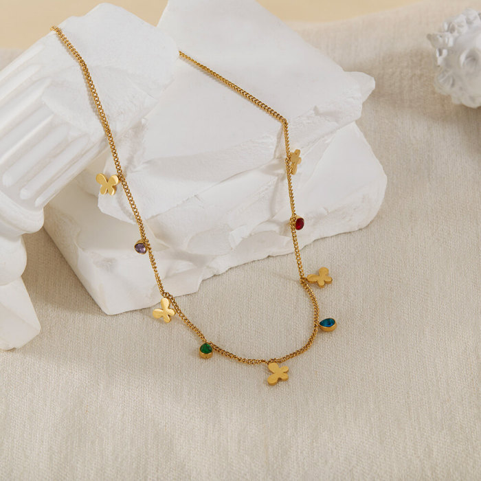 Wholesale Stainless Steel Butterfly Pendant Necklace