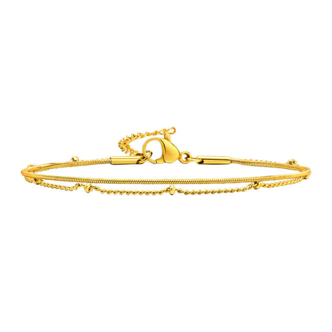 Wholesale Stainless Steel Double-layered bracelet