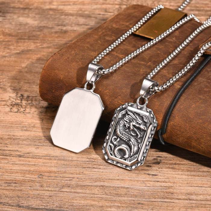 Wholesale Stainless Steel Dragon Dog Tag