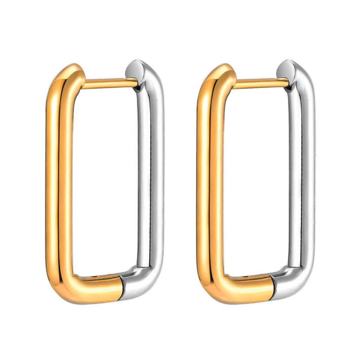 Wholesale Stainless Steel Two Tone Earrings