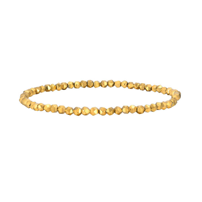Wholesale Black Gallstone Gold Beaded Bracelet