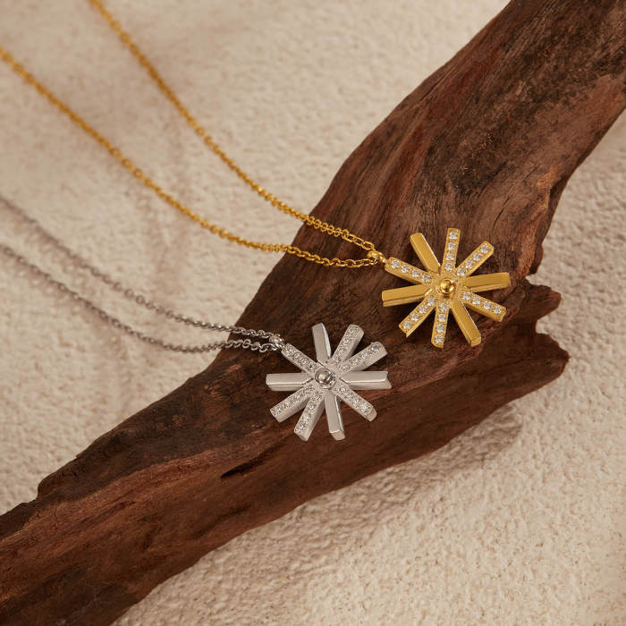 Wholesale Stainless Steel Sunflower Pendante