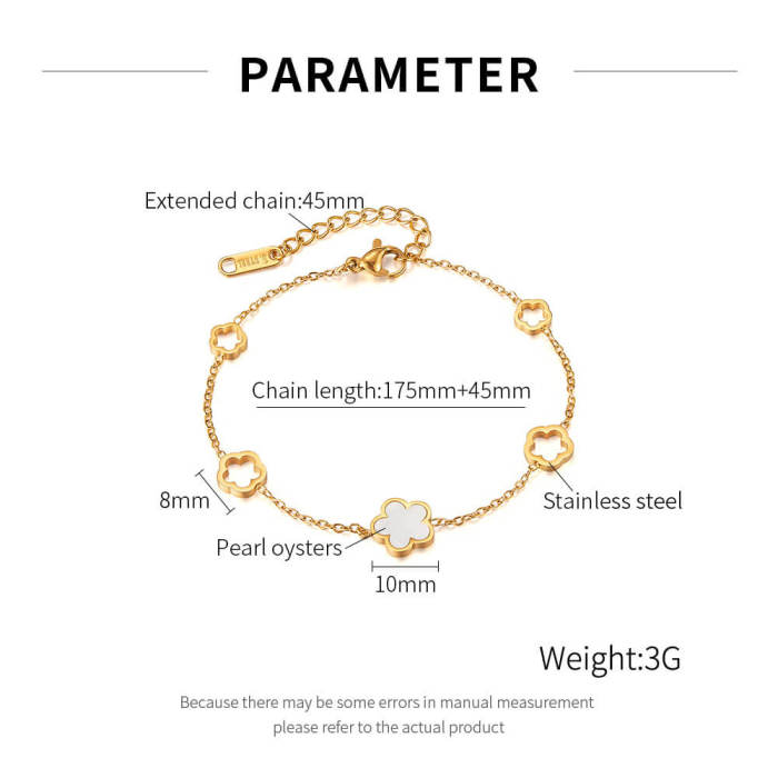 Wholesale Stainless Steel Flower Bracelet