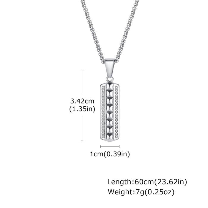 Wholesale Stainless Steel Zirconia Square Pendant
