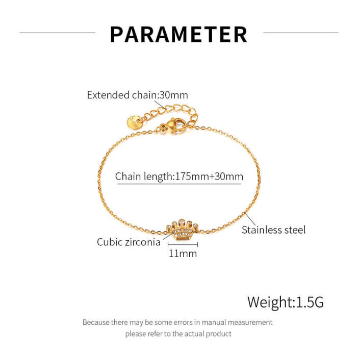 Wholesale Stainless Steel Crown Bracelet