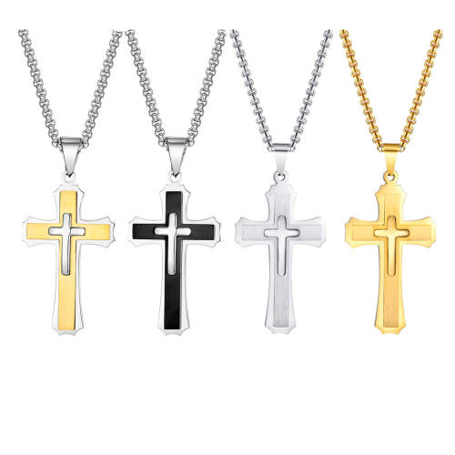 Wholesale Stainless Steel Triple Cross Pendant