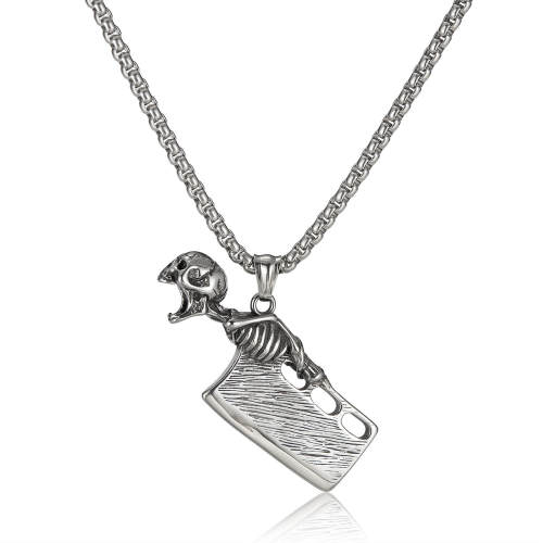 Wholesale Stainless Steel Skull Chopper Pendant