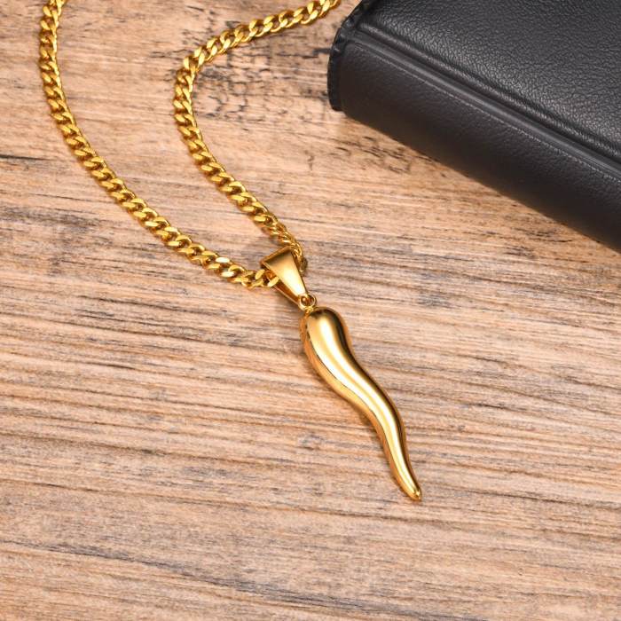 Wholesale Stainless Steel Horn Pendant