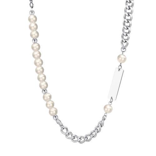 Wholesale Stainless Steel Chain Imitation Pearl Necklace