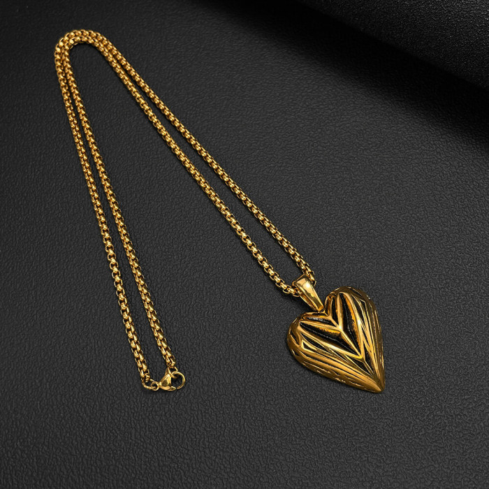 Wholesale Stainless Steel Trendy Heart Pendant