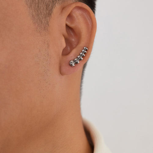 Wholesale Stainless Steel Hip Hop Skull Earring