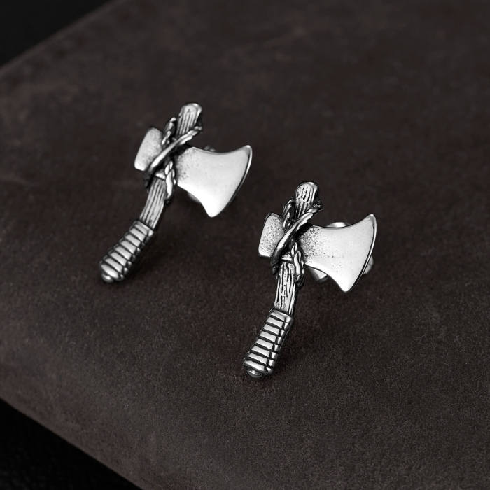 Wholesale Stainless Steel Axe Earrings