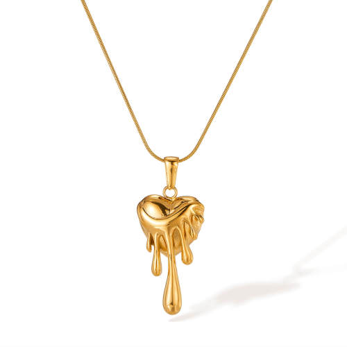 Wholesale Stainless Steel Lava Heart Necklace