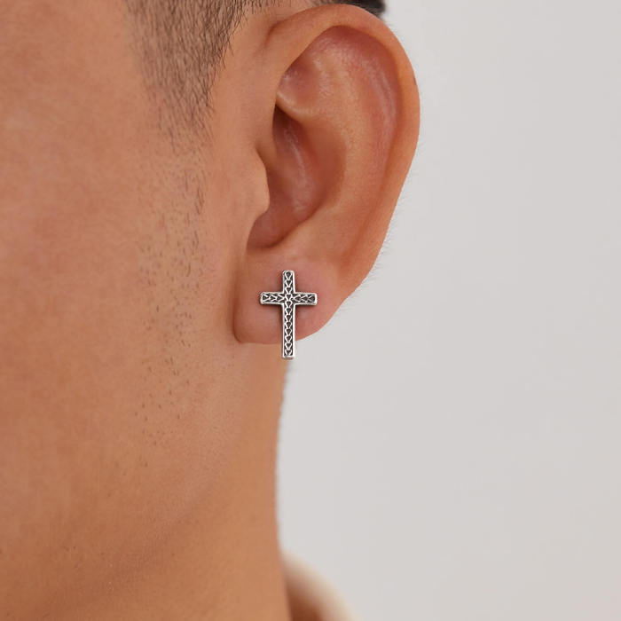Wholesale Stainless Steel Cross Stud Earraing