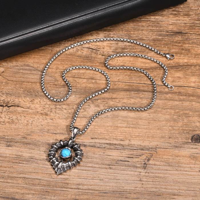 Wholesale Stainless Steel Turquoise Pendant