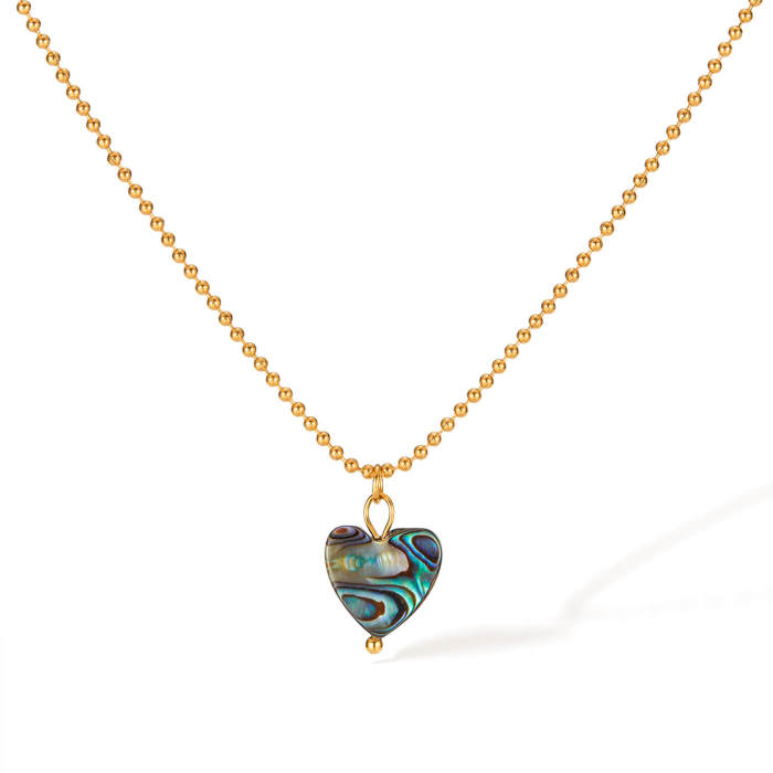 Wholesale Shell Pendant Stainless Steel Necklace