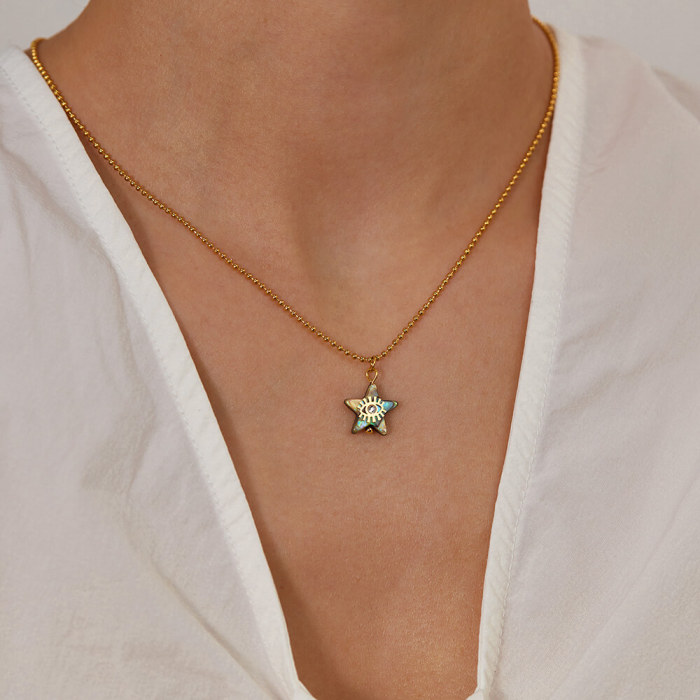 Wholesale Stainless Steel Pentagram Necklace