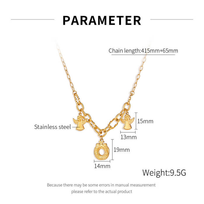 Wholesale Stainless Steel Cherub Necklace
