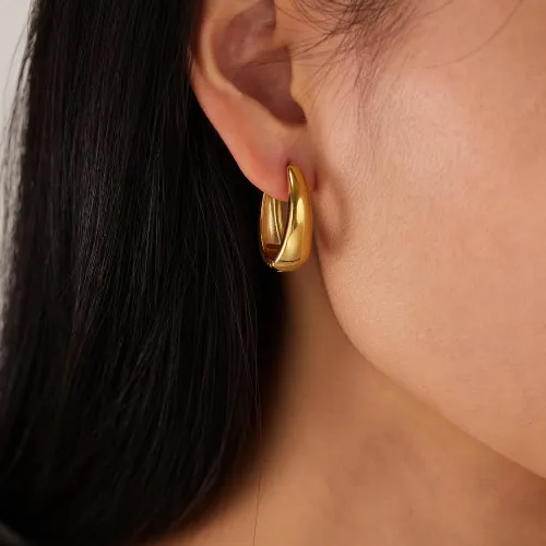 Wholesale Stainless Steel Trend U-Shaped Earrings
