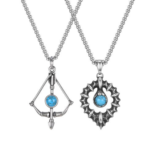 Wholesale Stainless Steel Turquoise Pendant