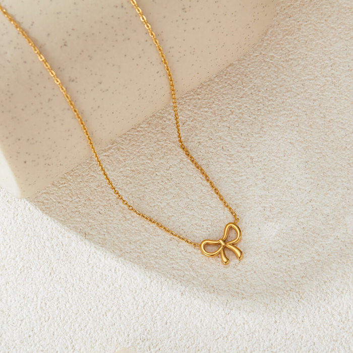 Wholesale Stainless Steel Bow Necklace