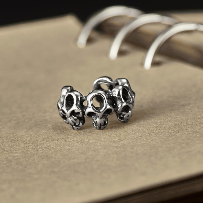 Wholesale Stainless Steel Skull Ear Clips