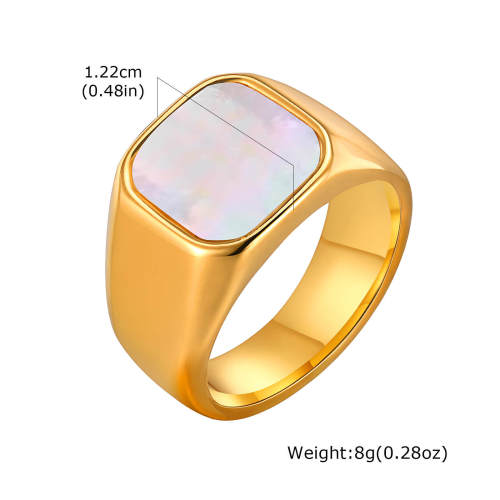 Wholesale Stainless Steel Mother of Pearl Ring