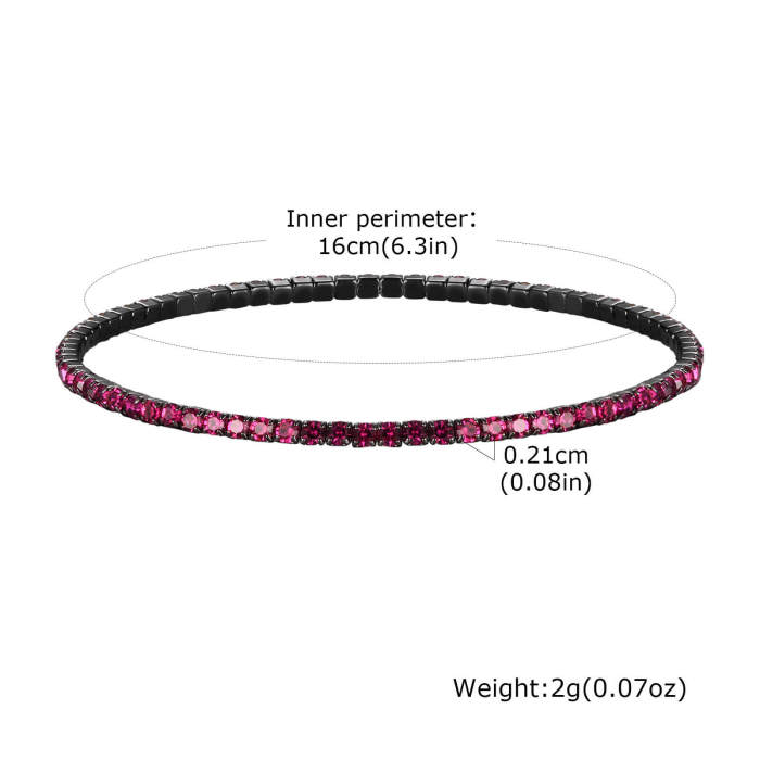 Wholesale Copper Zirconia Chain Bracelet