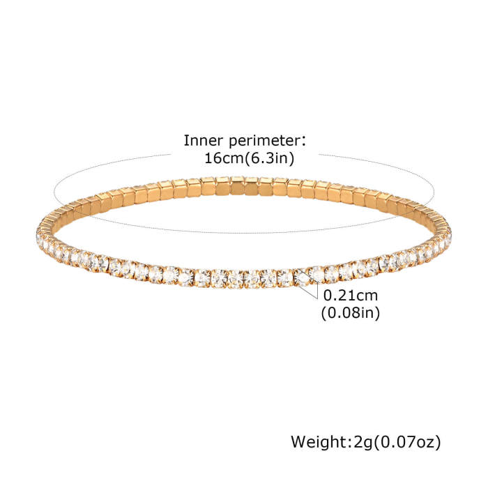 Wholesale Copper Zirconia Chain Bracelet