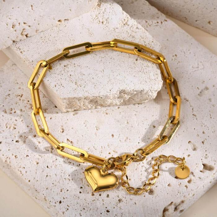 Wholesale Stainless Steel Gold Chain Bracelet