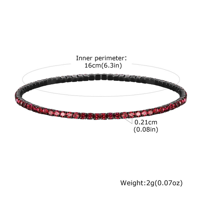 Wholesale Copper Zirconia Chain Bracelet