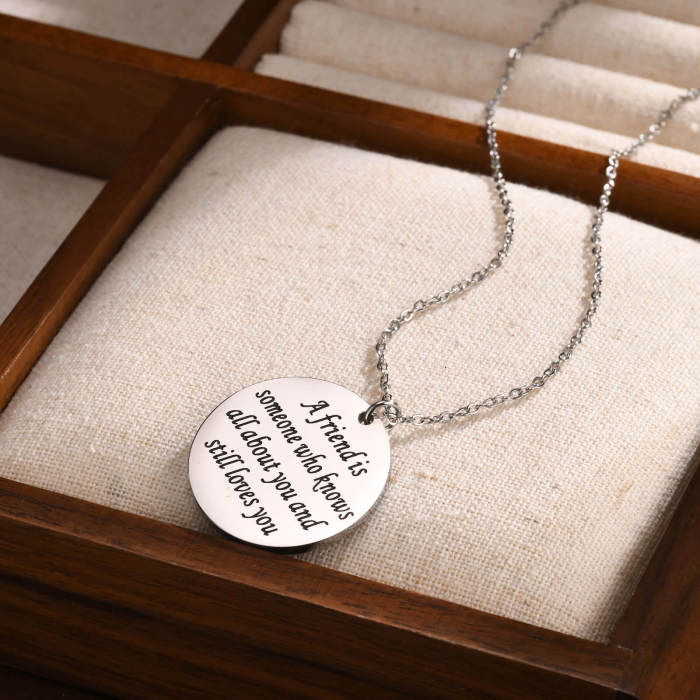 Wholesale Stainless Steel Friends Necklace