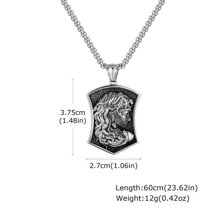 Wholesale Stainless Steel Medusa Pendant