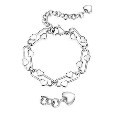 Wholesale Stainless Steel Chain with Heart Bracelet