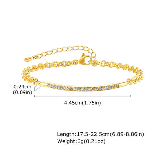 Wholesale Copper Women's Zirconia Gold Bracelet