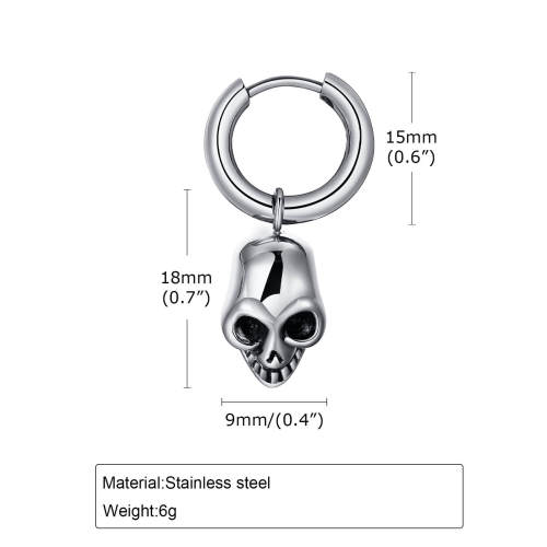 Wholesale Stainless Steel Skull Earrings