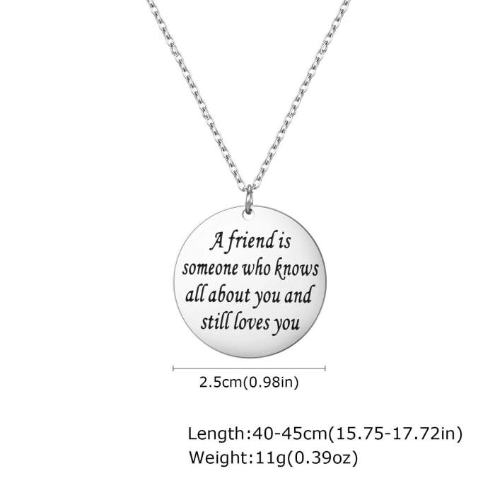 Wholesale Stainless Steel Friends Necklace
