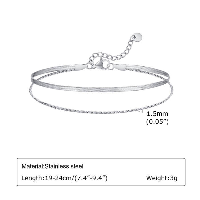 Wholesale Stainless Steel Necklace Bracelet Anklet Set