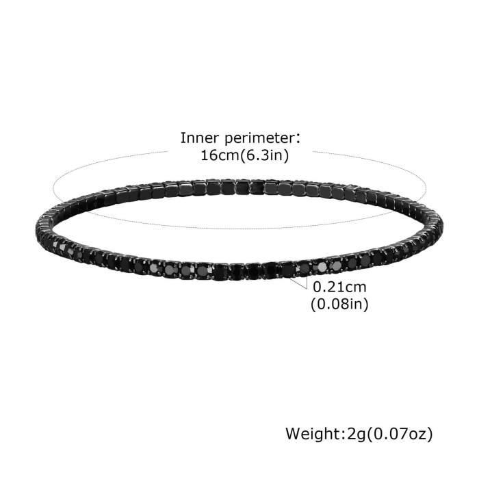 Wholesale Copper Zirconia Chain Bracelet