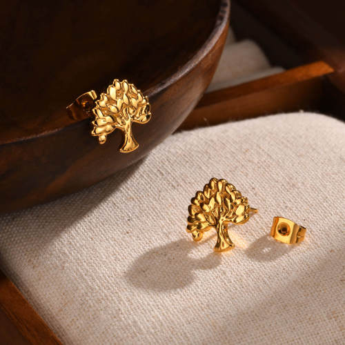 Wholesale Stainless Steel Tree of Life Earrings