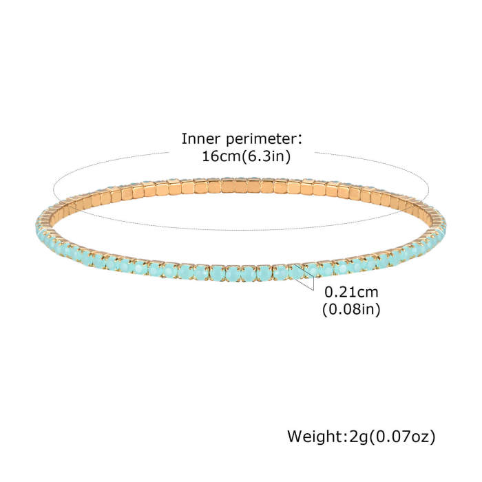 Wholesale Copper Zirconia Chain Bracelet