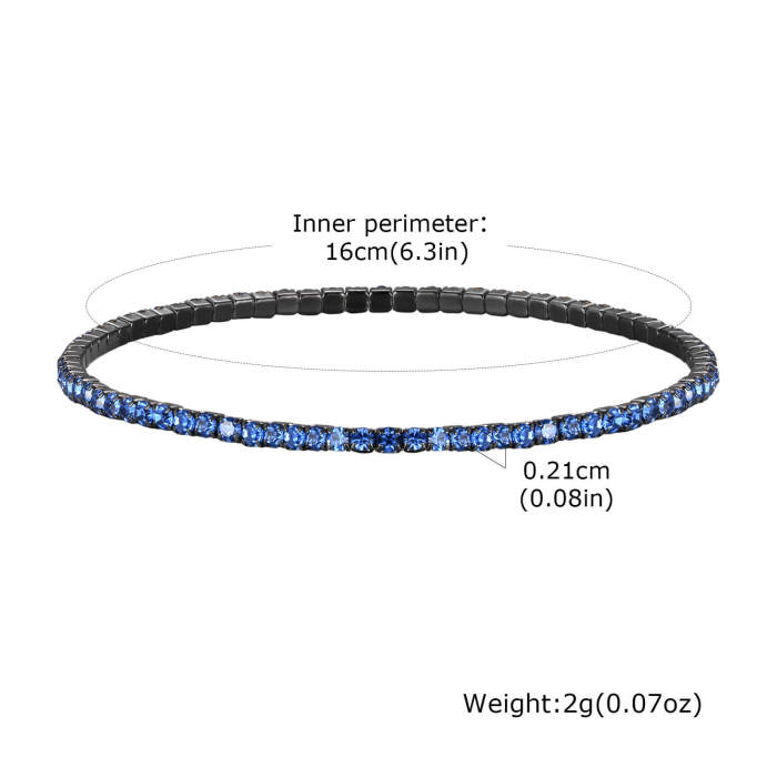 Wholesale Copper Zirconia Chain Bracelet