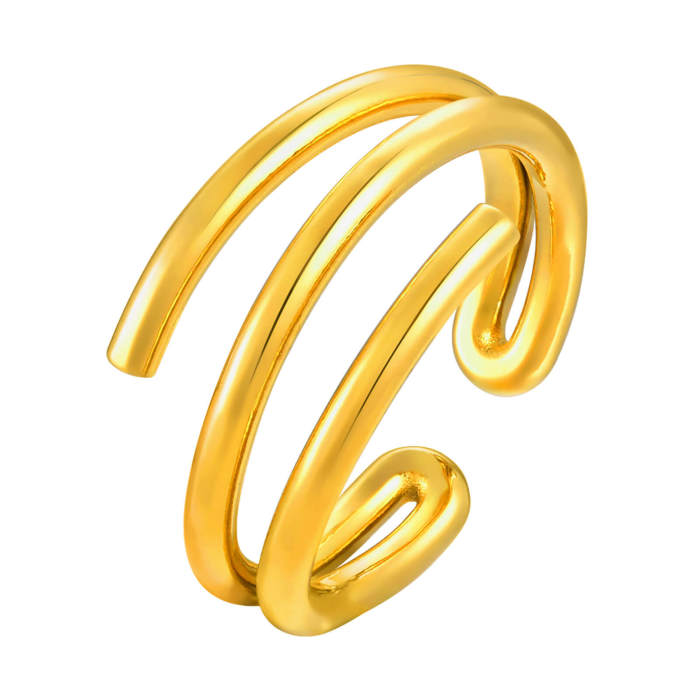 Wholesale Stainless Steel Open Gold Ring