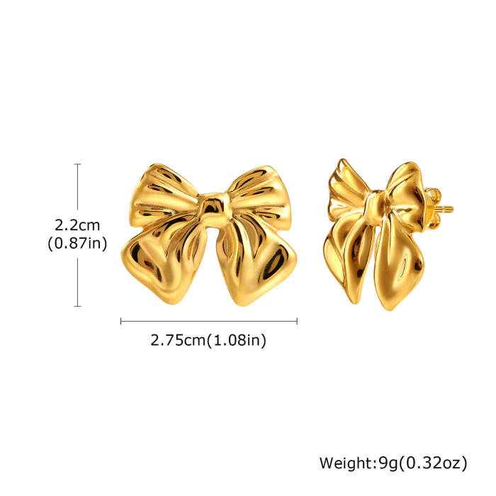 Wholesale Stainless Steel Ribbon Earrings