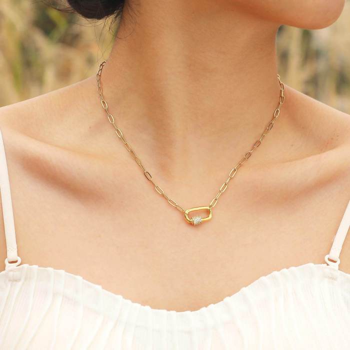 Wholesale Stainless Steel Women Fashion Necklace