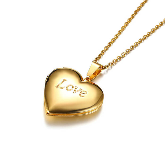 Wholesale Stainless Steel Heart Photo Locket Pendant