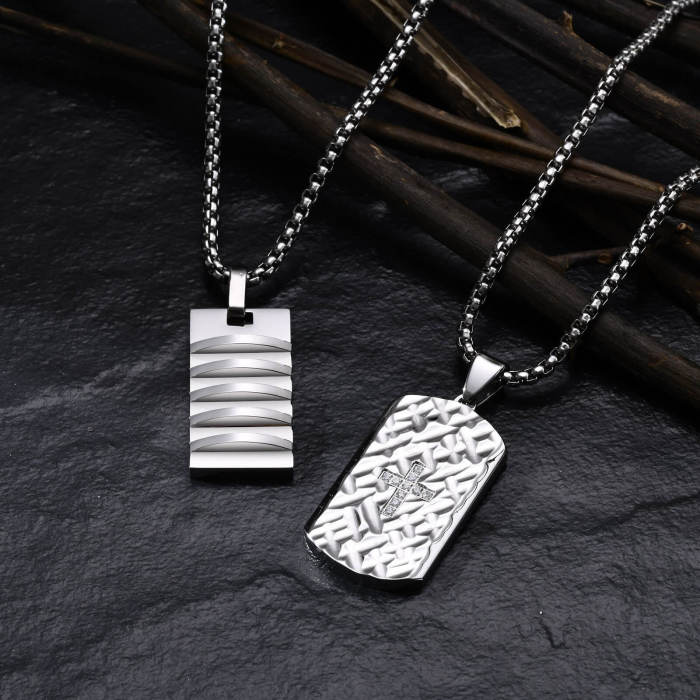 Wholesale Stainless Steel Men Tag Pendants