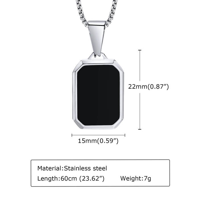 Wholesale Stainless Steel Men Pendant with Stone