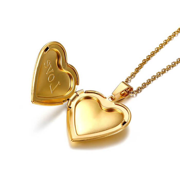 Wholesale Stainless Steel Heart Photo Locket Pendant